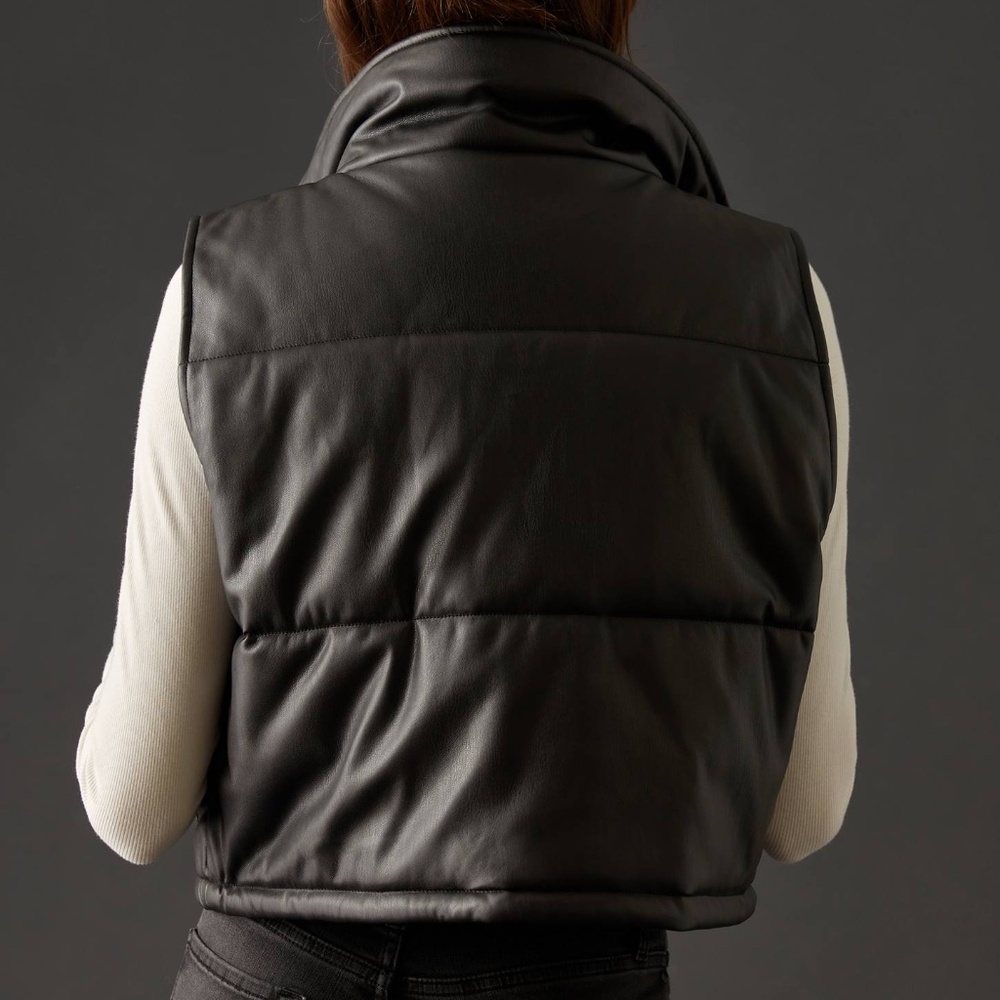Anthropologie Faux Leather Vest - Picture 7 of 7